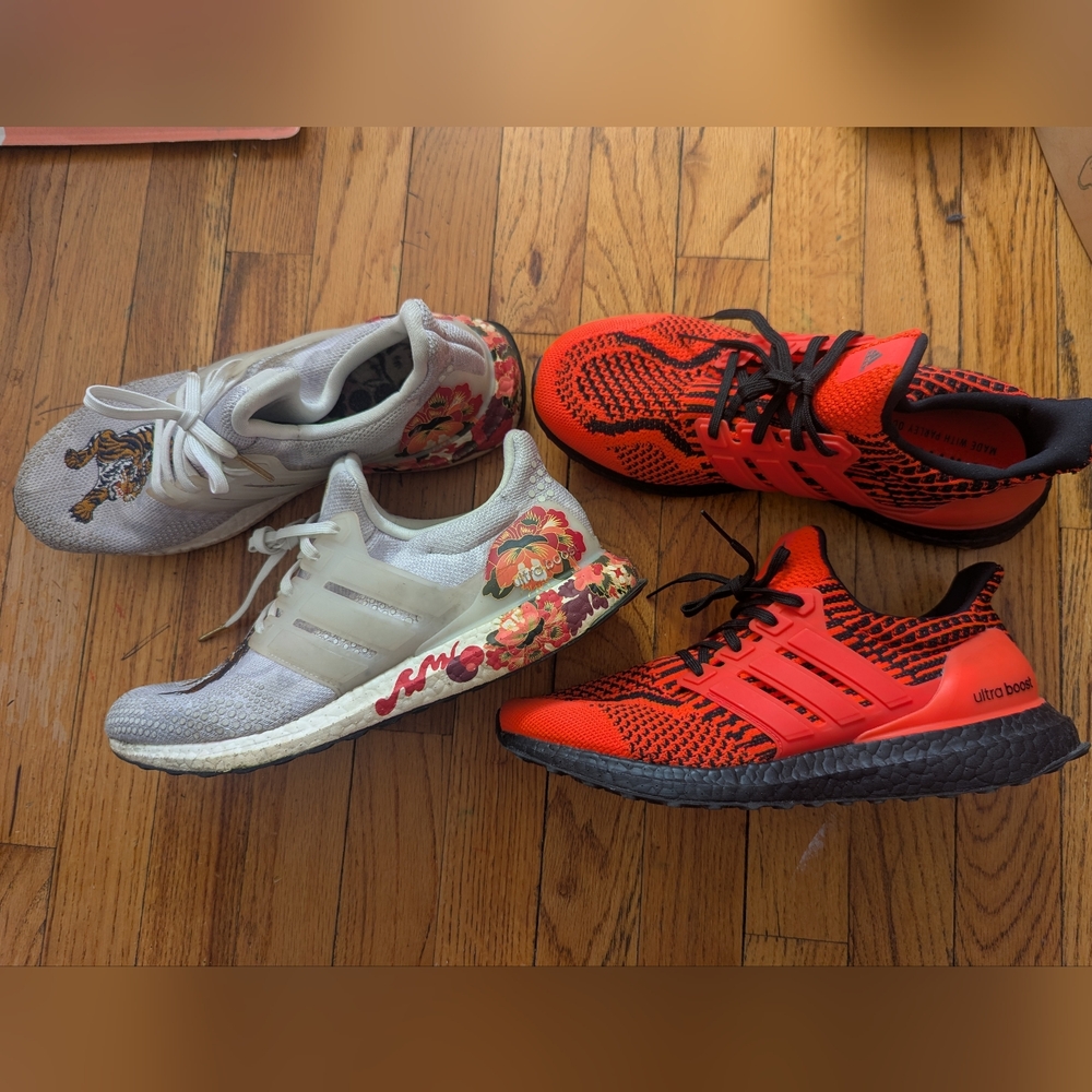 Men's adidas UltraBoost LOT 5.0  Shoes G54961 + Chinese New Year's FW4313 Size 8